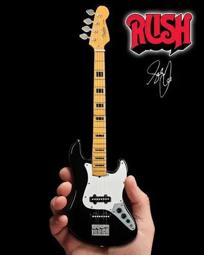Axe Heaven Geddy Lee Fender Jazz Bass Black Inlays Mini Guitar Fj-003 1