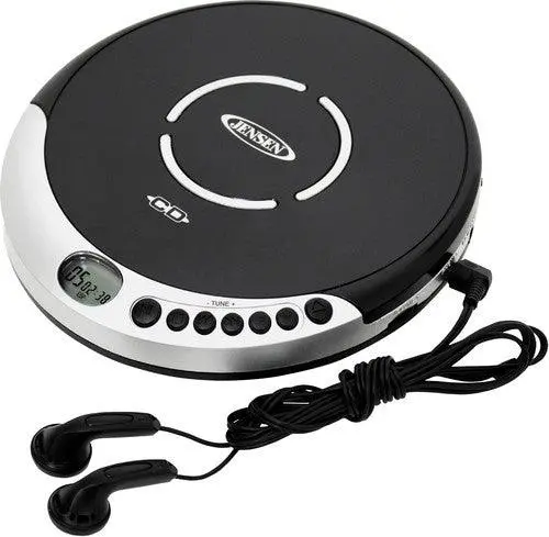 Jensen Cd-60R Personal Cd Player - 60 Second Anti-Skip - Fm Radio (Silver/Black) 1