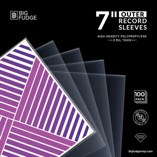 Big Fudge 7-Inch Vinyl Record Outer Sleeves Poly 100 Pack Crystal Clear 1