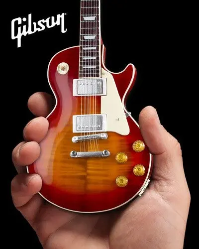 Axe Heaven Gibson Les Paul Standard 1959 Cherry Sunburst Mini Guitar Replica Gg-120 1