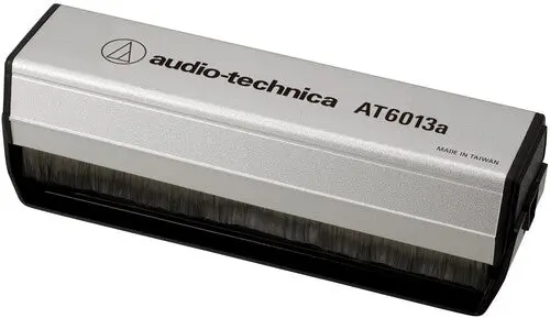 Audio Technica At6013a Carbon Fiber Dual Action Anti-Static Record Cleaner Brush (Silver/Black) 1