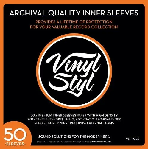 Vinyl Styl 12 Inch Archival Paper Inner Record Sleeves - Hdpe-Lined - 50 Count 1