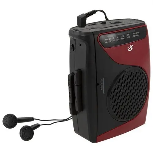 Gpx Cas337 Portable Cassette Player (Red/Black) 1