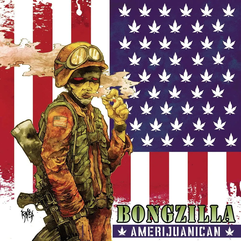 Bongzilla- Amerijuanican - [Lp Bone White And Swamp Green Galaxy Effect Merge Vinyl] 1