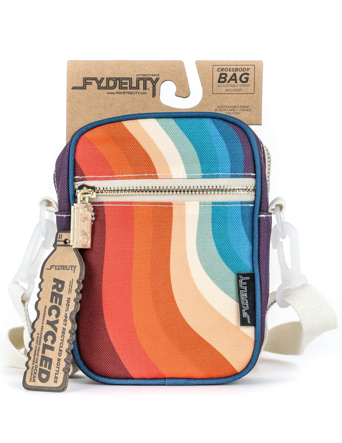 Fydelity Small Crossbody Shoulder Bag - Groovy 1