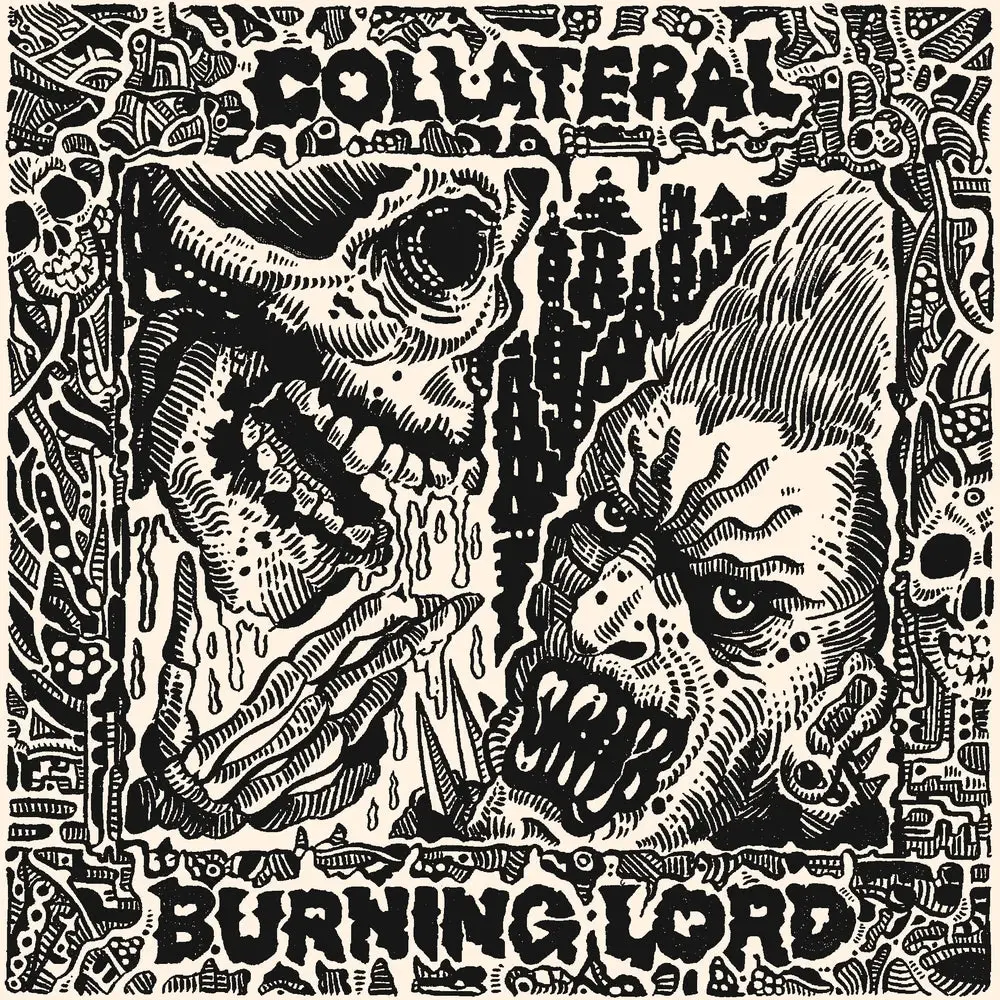 Collateral / Burning Lord- Split 7" (Coke Bottle Clear Vinyl) (Streets Of Hate) 1