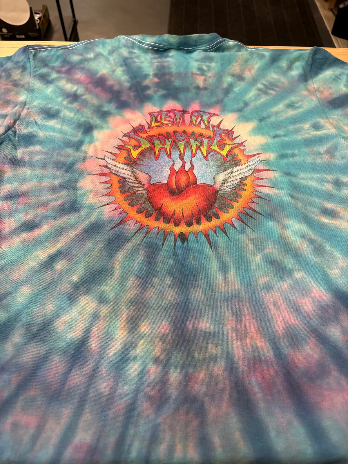 1998 Grateful Dead Let It Shine T-Shirt, Blue Tie-Dye, L 2