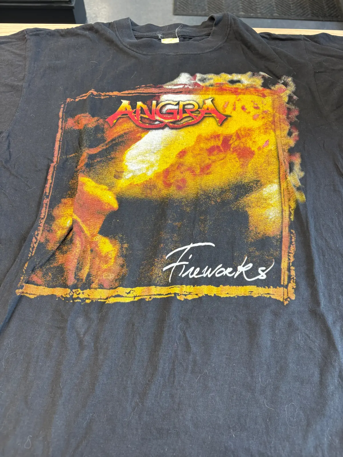 Angra Fireworks T-Shirt, Black, Xl (Tagged 2Xl) 1
