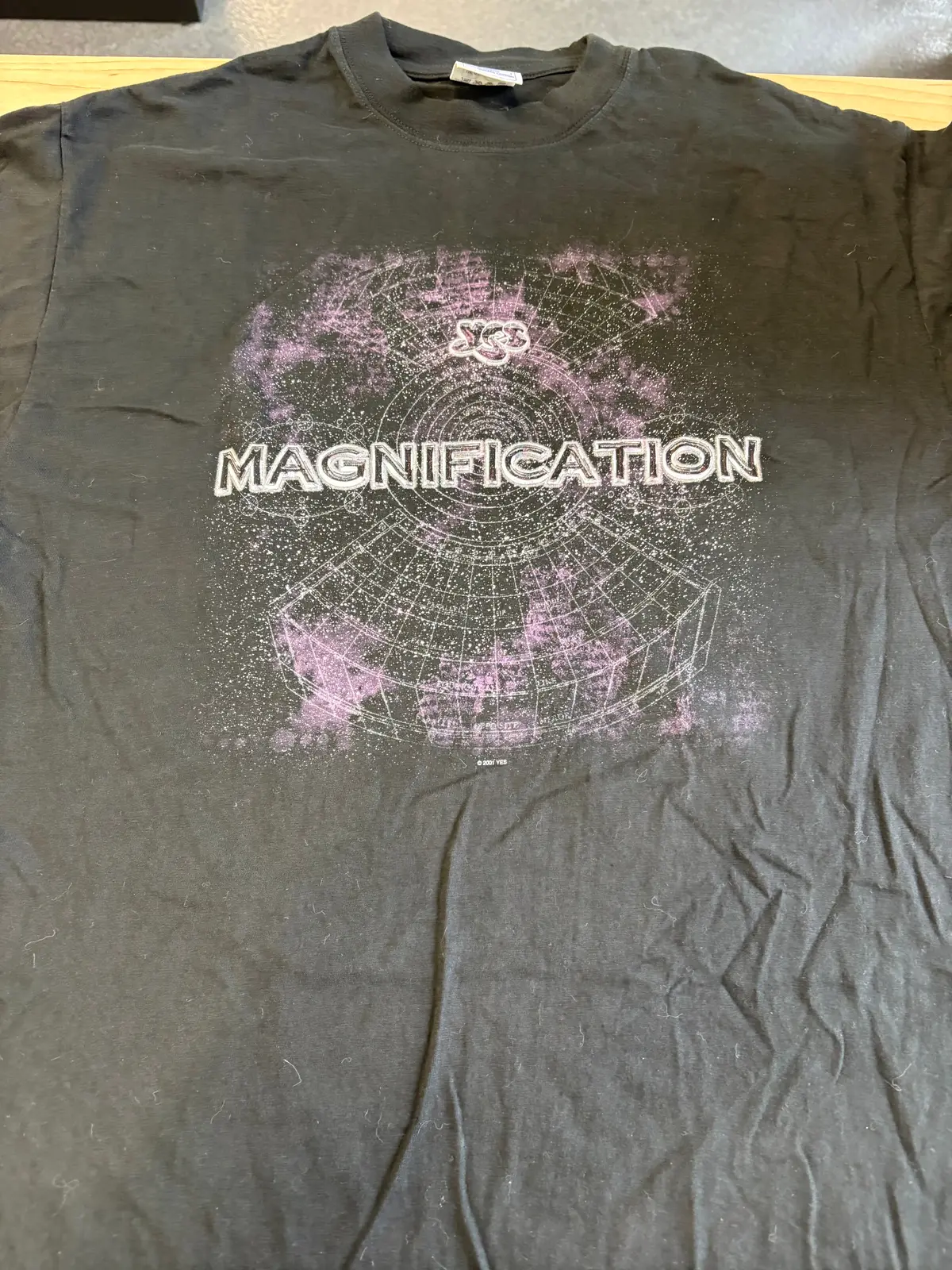 2001 Yes Magnification T-Shirt, Black, Xl 1