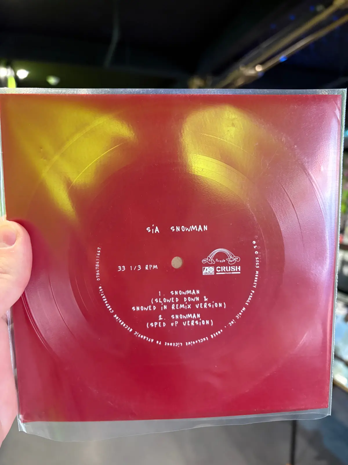 Sia- Snowman (Red 7" Flexi) 1