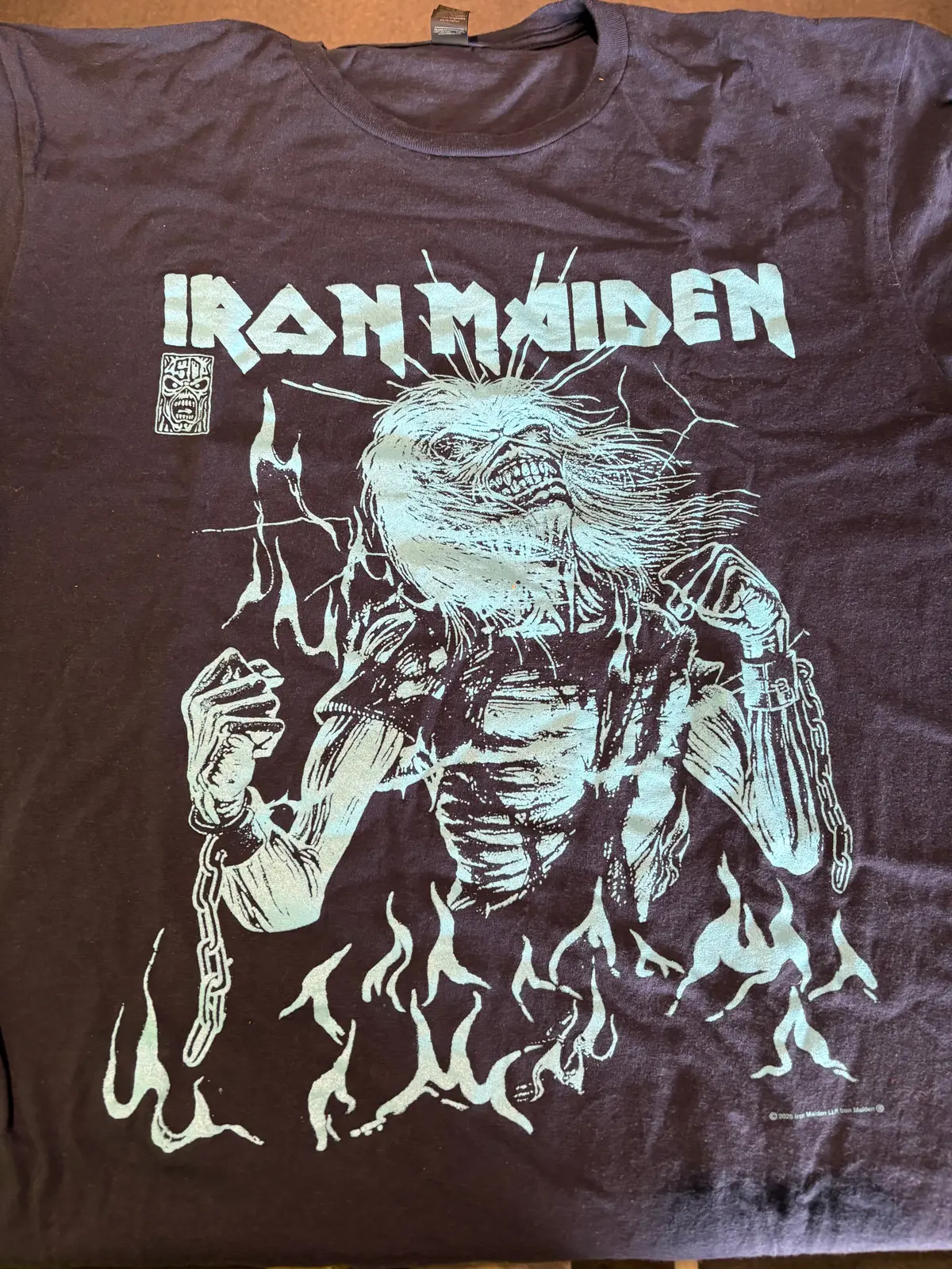 Iron Maiden Eddie Comic T-Shirt, Navy Blue, L 1