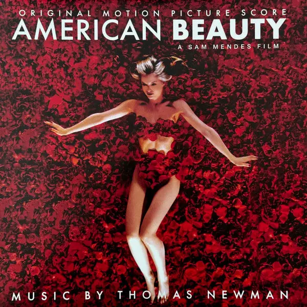 American Beauty Soundtrack ("Rose Petals In The Wind" Clear W/ Red Swirl Vinyl)(Sealed, Top Seam Split) 1