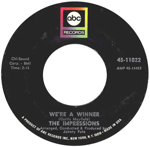 The Impressions- It's All Over / We're A Winner 1