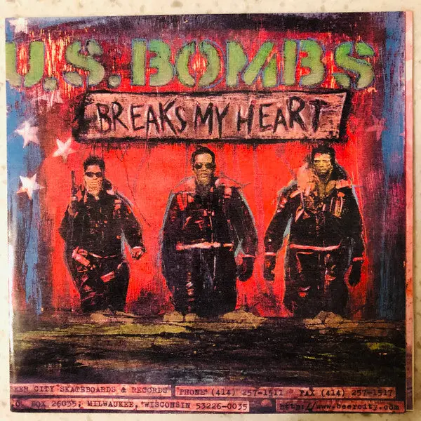 Bristles / U.S. Bombs- Split (Translucent Gold 7") 1