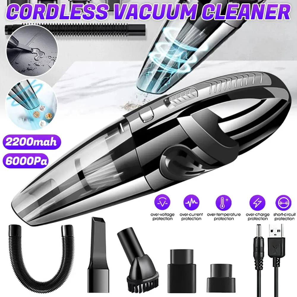 12000Pa Cordless Car Vacuum (Wet/Dry, Usb-C Charging) 1