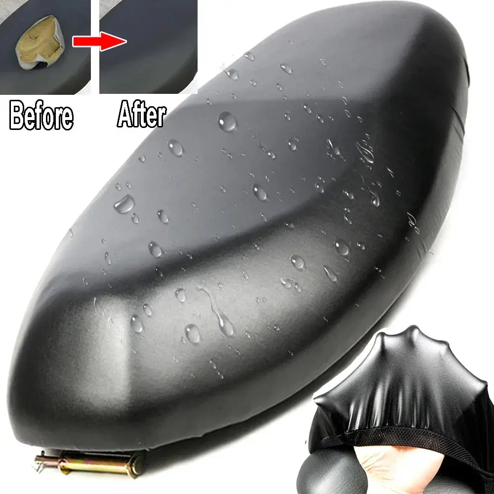 Universal Waterproof Motorcycle Seat Cover (3D Mesh + Leather) 1
