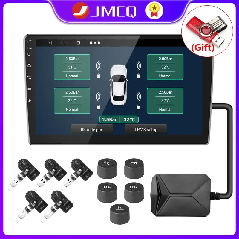 Jmcq Usb Android Tpms – Real-Time Tire Pressure Monitoring 1