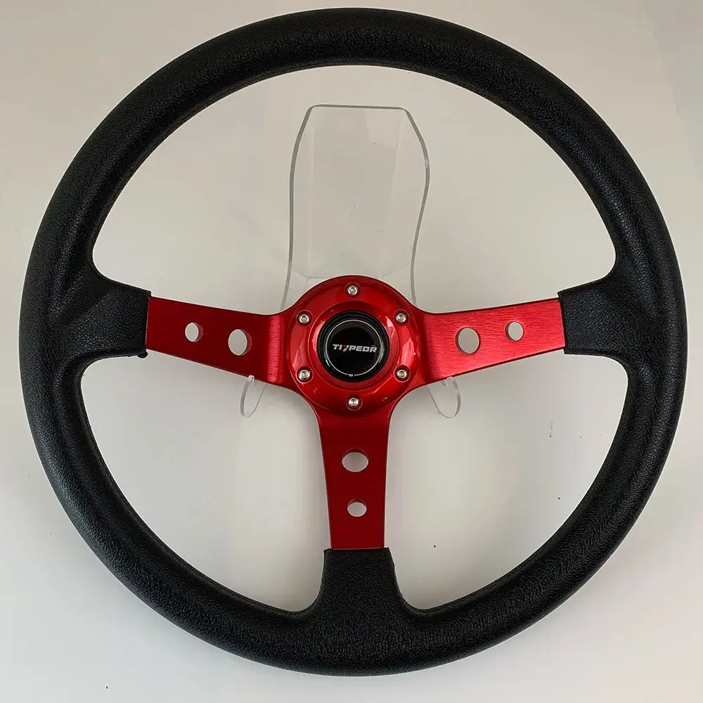 14" Universal Racing Steering Wheel (Pu Leather Grip) 3