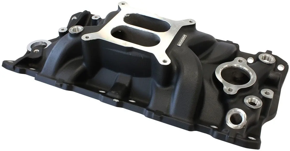 Sb Chevrolet Street Dual-Plane Intake Manifold – Matte Black Finish 1