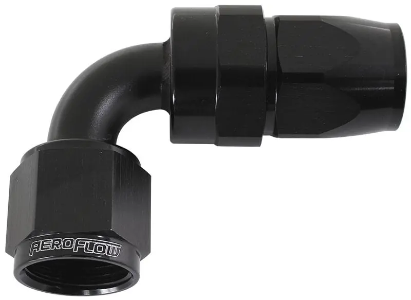 200 Series Ptfe Hose End Fitting, 90° Elbow, -12An Black 1