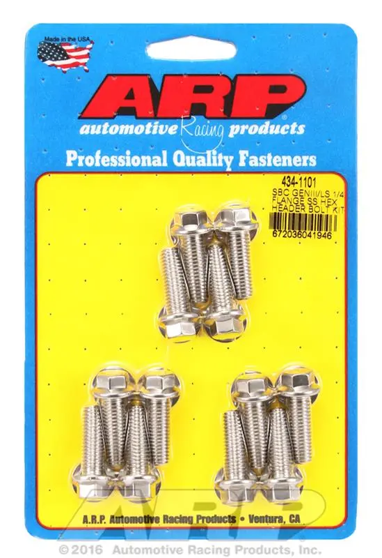 Arp 434-Series Stainless Steel Header Bolts – High-Temp Fasteners 1