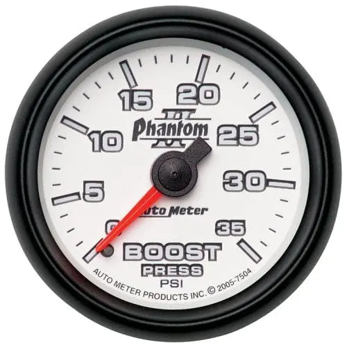 Phantom Ii Boost Pressure Gauge – 0–30 Psi Analog Display With Black Dial (Au7504) 1