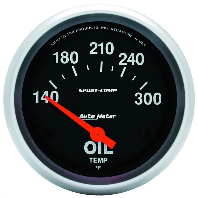Autometer Sport-Comp Oil Temperature Gauge – 2-1/16" (Au3543) 1