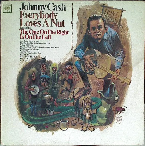 Johnny Cash- Everybody Loves A Nut (White Label Promo W/ Radio Sticker On Cover)(Light Surface Rashing) 1