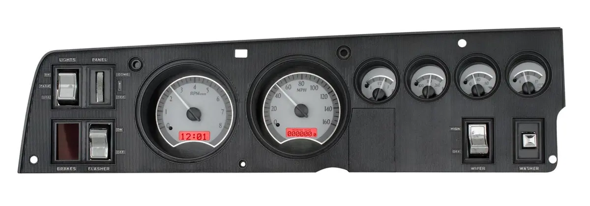 Dakota Digital Vhx-68D Direct-Fit Analog Gauge System – Chrome Housing With Speedometer & Tach 1