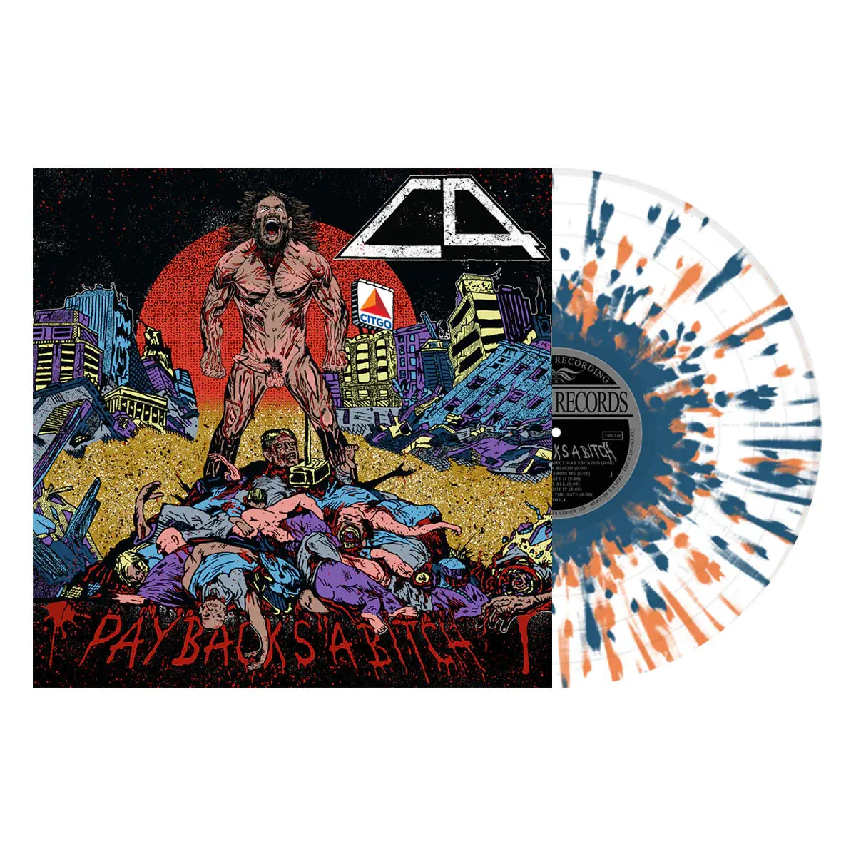 C4- Payback's A Bitch (White W/Orange & Aqua Splatter Vinyl) 1
