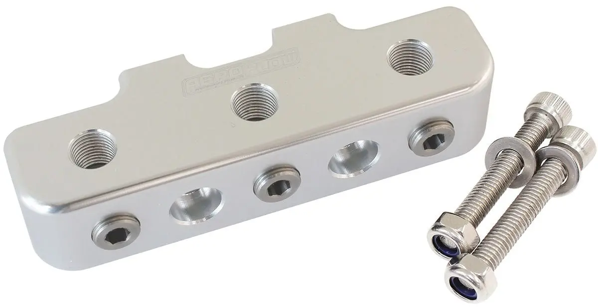 Silver-Anodized Pressure Sensor Mounting Block – Af456-03S 1