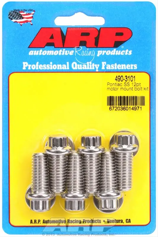 Arp 490-3101 Engine Motor Mount Bolt Kit (Stainless Steel) 1