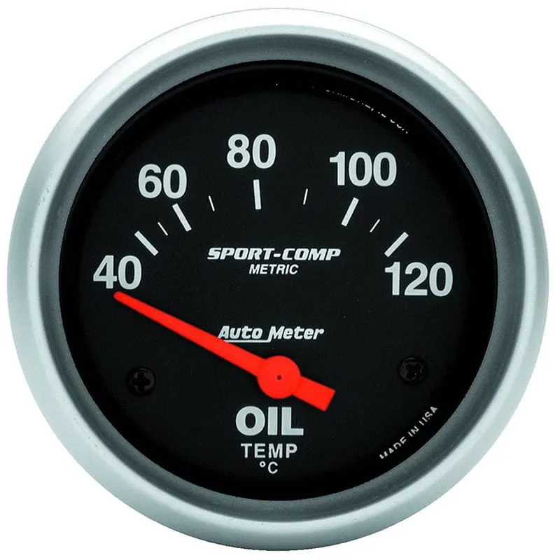 Autometer Sport-Comp Oil Temperature Gauge – 2-1/16" Dial, Model Au3542-M 1