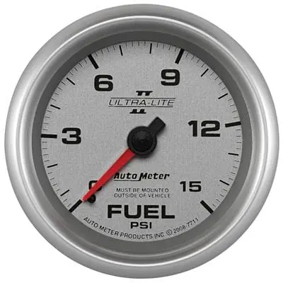 Autometer Ultra-Lite Ii Analog Gauge – 2-1/16" Black Face, Model 7711 1