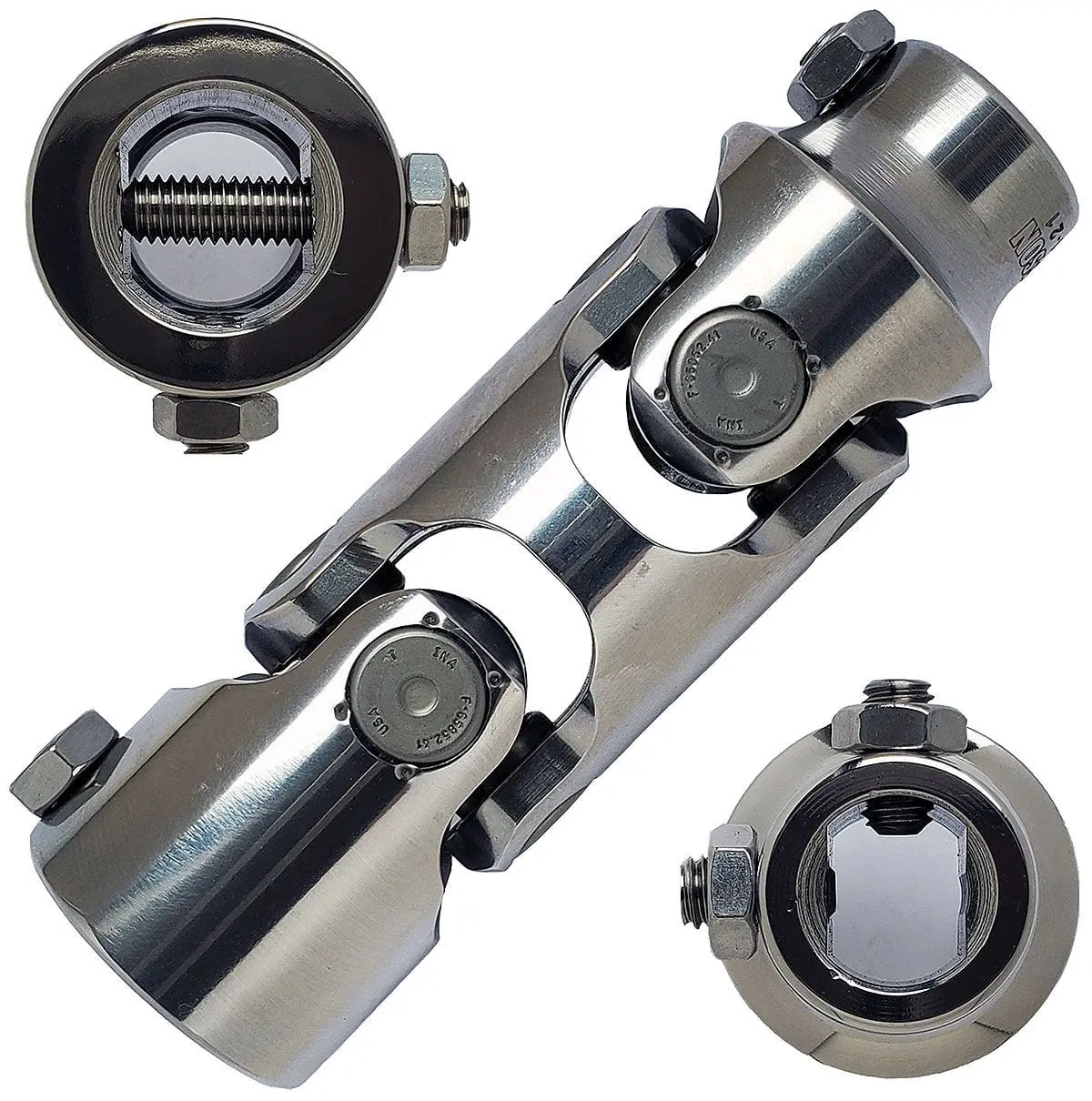 Borgeson Bor14495 Polished Stainless Double-Needle Bearing U-Joint 1