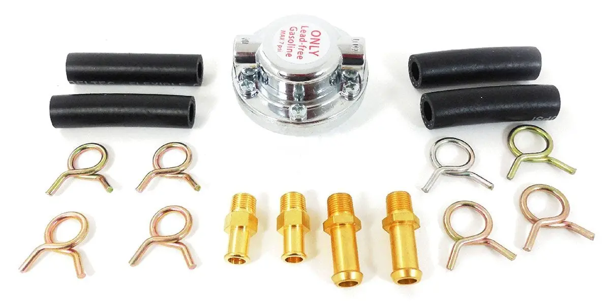 Chrome Universal Fuel Pressure Regulator – Includes 5/16" And 3/8" Fittings, Rpcr5857 1